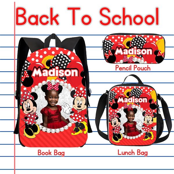 Custom School Book bags Lunch bag and Pencil case